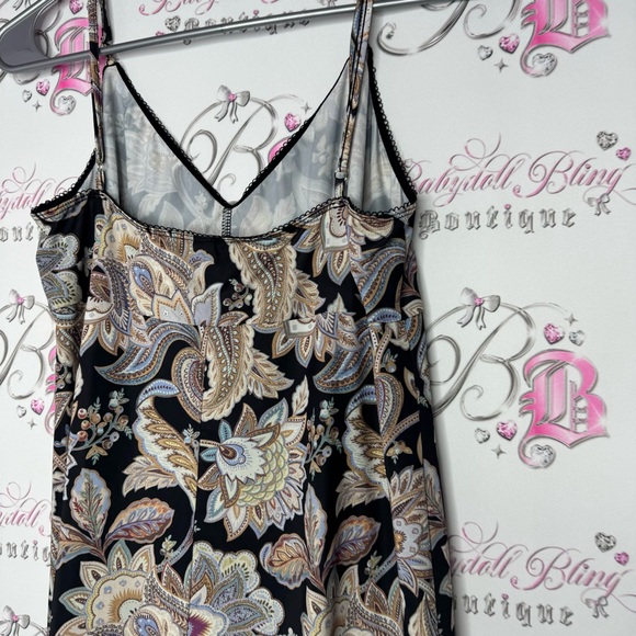 Zimmermann dress paisley floral soft stretchy lace detail trim adjustable straps - Picture 10 of 10